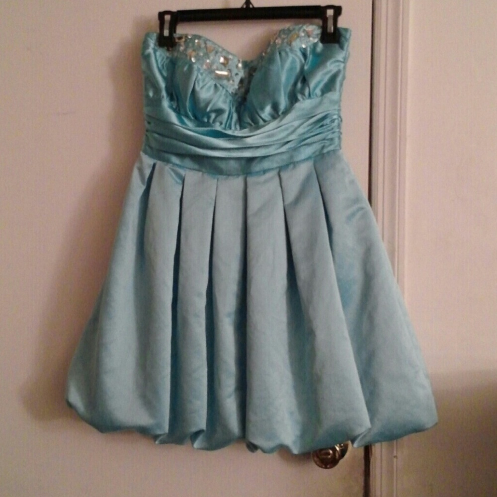 A blue dress